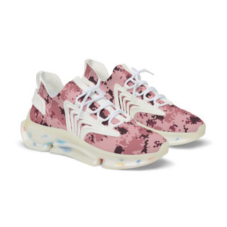 Pink Digital Camo Men's Mesh Sneakers | Athletic Running Shoes 2
