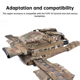 Tactical gear — Ferro Style #10 zipper MOLLE panel, tactical rear extension 4