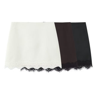 Women's Lace Hem Skirt Pants | Elegant Versatile