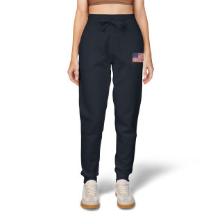American flag embroidered sweatpants 37