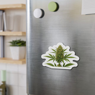 Cannabis Bud Die-Cut Magnet 6