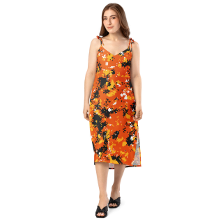 Tie-Strap Midi Dress