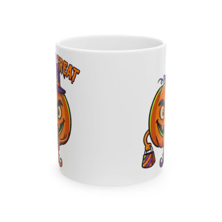 Trick or Treat Pumpkin Candy Mug | Halloween Ceramic Coffee Cup 3