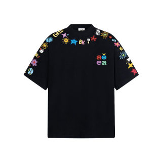Cartoon Graffiti Print T-Shirt | Colorful Letter Streetwear Unisex 2