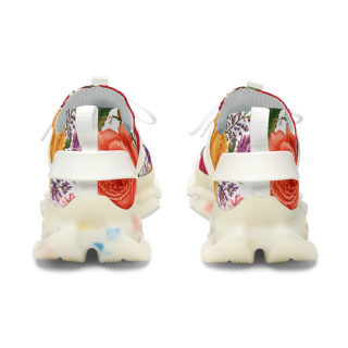 Vintage Rose Floral Mesh Sneakers | Floral Pattern Athletic Shoes 7