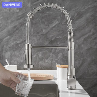 All-Copper Rotatable Spring-Style Kitchen Faucet