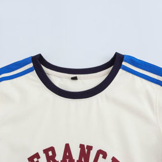 College Style Sports Short Sleeve T-Shirt | Color Block 3