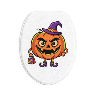 Witch Pumpkin Halloween Bath Mat
