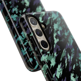 Teal Black Abstract Camo Phone Case 113