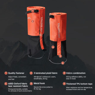 Hiking Ski Leg Guards | Waterproof Wear-Resistant Foot Covers 4