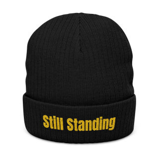 Still Standing Ribbed Beanie | Embroidered Cuff 2