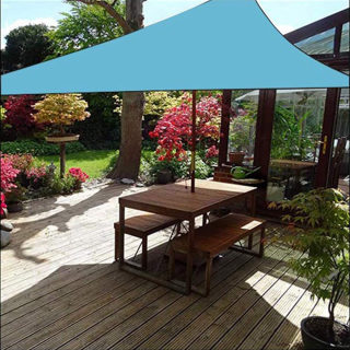Triangle Sun Shade Sail 4x4x4m, Waterproof UV-Blocking Canopy 4