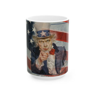 Uncle Sam Pointing Mug | American Flag Ceramic Mug 2