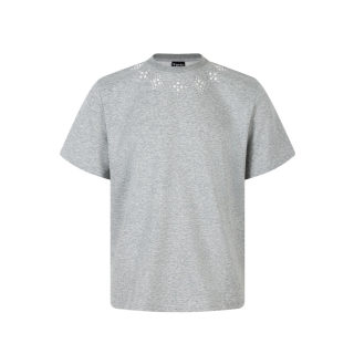 Star Print Short Sleeve T-Shirt | Unisex Rhinestone Detail