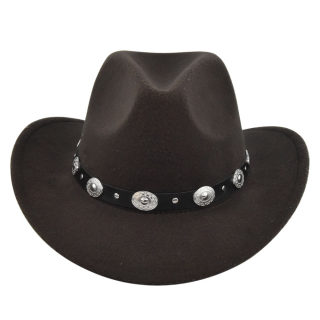 Classic Vintage Cowboy Jazz Hat | Faux Fur Felt Top Hat 5