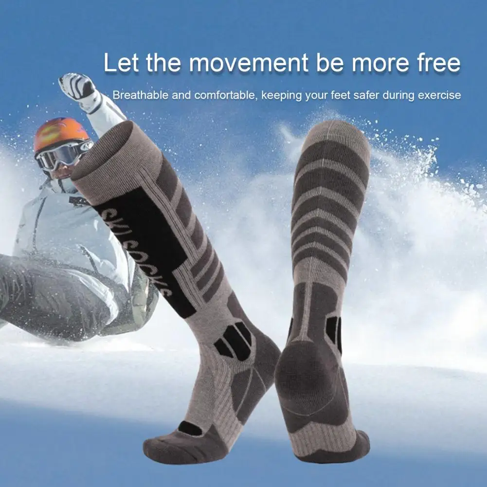 Merino Wool Ski Socks | Thick Terry Sole Outdoor Winter Hiking Socks