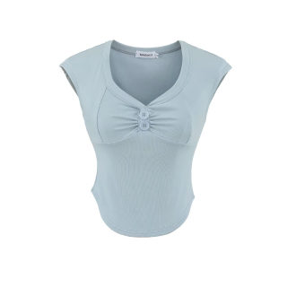 Large Collar Slim Fit Short Sleeve T-Shirt 3