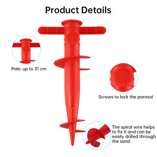 Adjustable Plastic Umbrella Base for Beach, Sand & Terrace 5