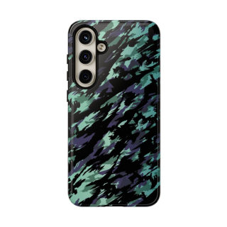 Teal Black Abstract Camo Phone Case 70