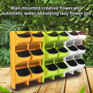 Self-Watering Stackable Vertical Planter | Wall-Hanging Garden Balcony Pot 5
