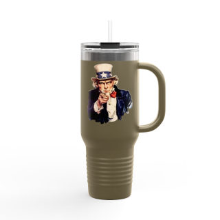 Uncle Sam Pointing Travel Mug | 40oz Insulated Patriotic Tumbler 12