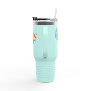 Super Mom comic burst insulated travel mug 22