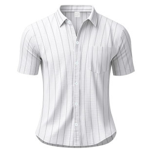 Men's Summer Striped Collared Shirt | Breathable Business Casual 5