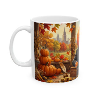 Pumpkin Head Banker Mug | Halloween Fall Autumn Ceramic Coffee Cup 7