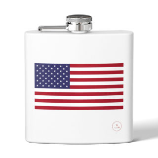 American flag flask, stainless steel 6oz 2