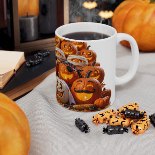 Jack-O'-Lantern Pattern Mug | Halloween Pumpkin Coffee Cup 13