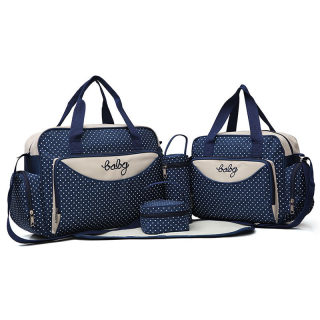 5-Piece Large-Capacity Diaper Bag Set for Mom and Baby