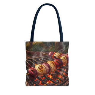 Grilled Vegetable Kabob Tote Bag | BBQ Skewers, Summer Cookout Market Tote 13