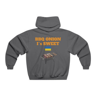 BBQ Onion Skewer Hooded Sweatshirt | Grilling Kyiv Ukraine Flag 14