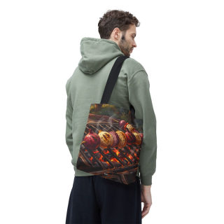 Grilled Vegetable Kabob Tote Bag | BBQ Skewers, Summer Cookout Market Tote 91
