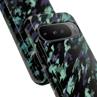 Teal Black Abstract Camo Phone Case 120