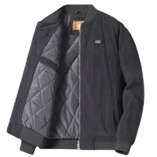 Autumn/Winter Corduroy Coat | Men's Padded Baseball Collar Jacket 4