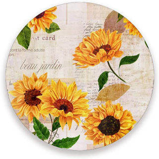 Round Ceramic Placemat, DIY-Pattern Coaster 6
