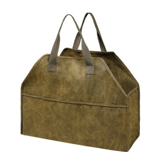 Thick Canvas Firewood Tote Bag | Large Capacity Log Carrier 4