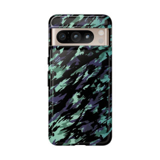 Teal Black Abstract Camo Phone Case 72
