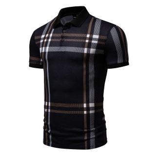 Geometric Print Polo Shirt | Large Size Short Sleeve 3