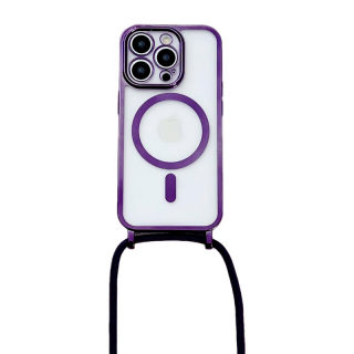 Lanyard phone case — electroplated, fits iPhone 16 and 15 Pro 5