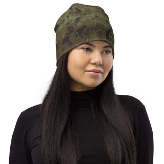 All-Over Print Beanie Green Digital Camo 24