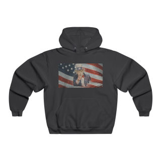 Uncle Sam Pointing Hooded Sweatshirt | Patriotic American Flag Graphic 7