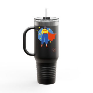 Super Mom comic burst insulated travel mug 27