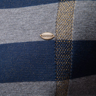 Men's Round Neck Color Block Sweater | Slim Fit Pullover 4