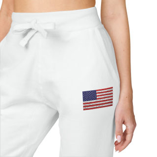 American flag embroidered sweatpants 49