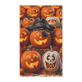 Jack-o'-Lantern Patchwork Tea Towel | Halloween Pumpkin Boo 2