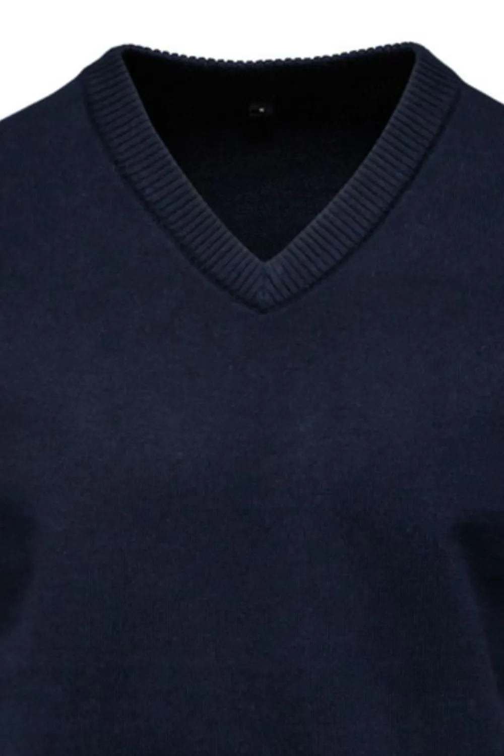 Men's Ribbed Hem V-Neck Sweater | Long Sleeve Pullover 5