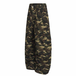 Cool Camouflage Multi-Pocket Cargo Wide Leg Pants | Unisex 2