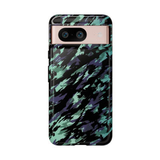 Teal Black Abstract Camo Phone Case 73